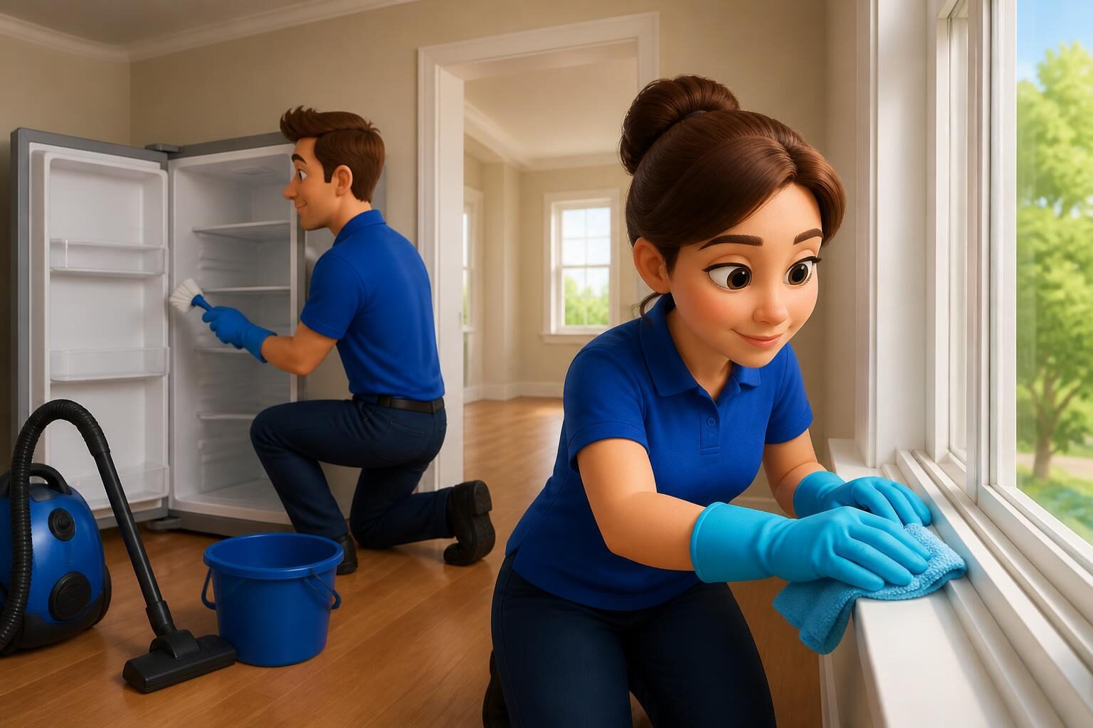 Devoted Clean Corp crew performing move-out cleaning